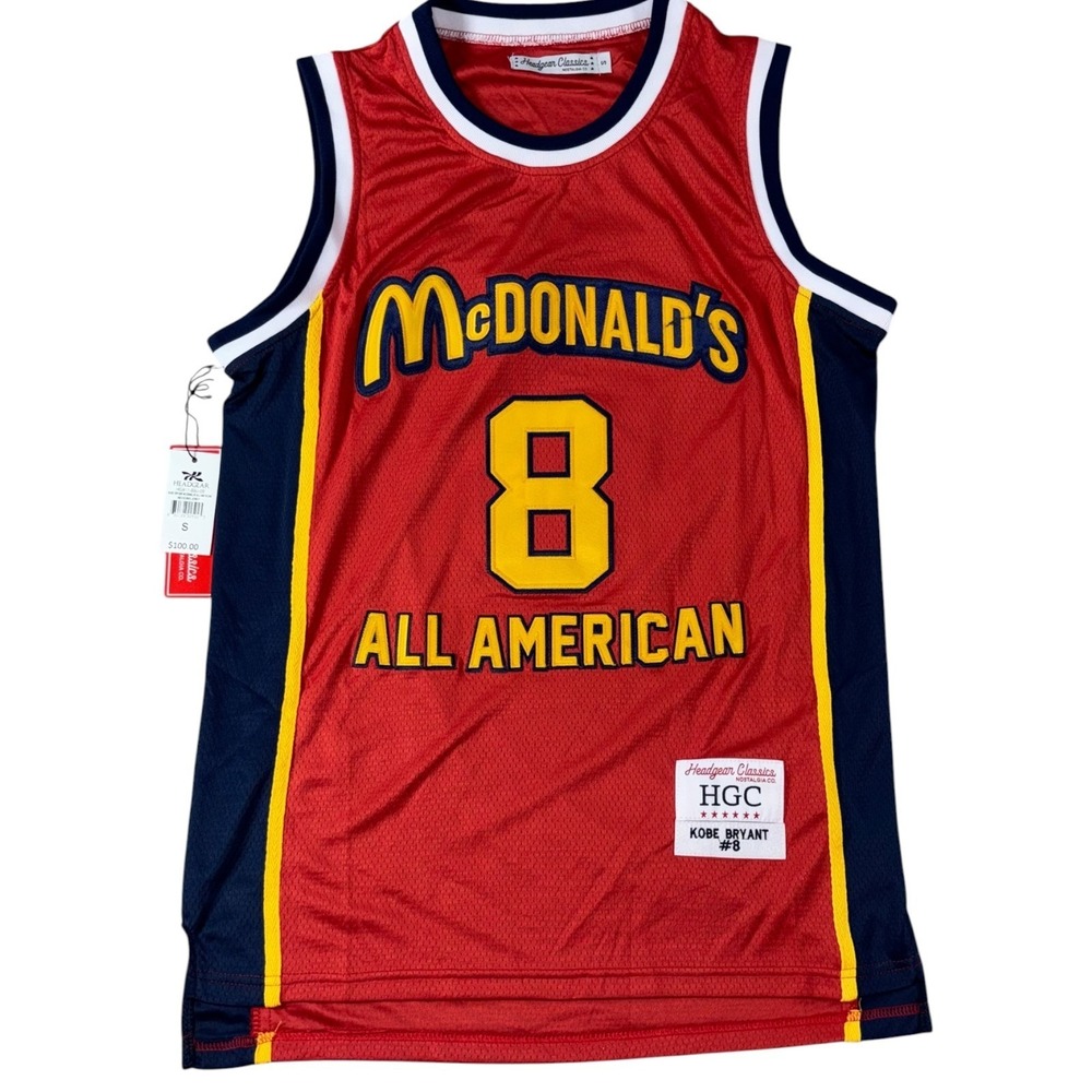 McDonald's All American Jersey Mens Small Orange Headgear Classics Kobe Bryant